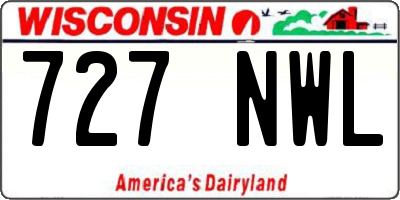 WI license plate 727NWL