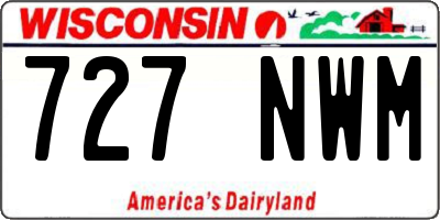 WI license plate 727NWM