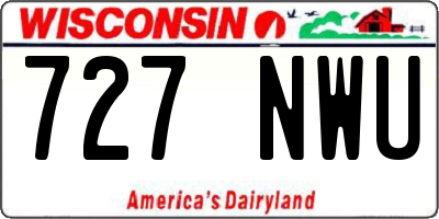 WI license plate 727NWU