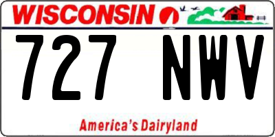WI license plate 727NWV