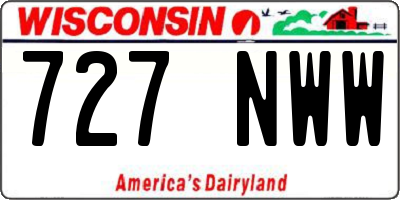 WI license plate 727NWW