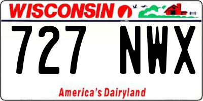 WI license plate 727NWX