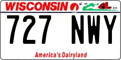 WI license plate 727NWY