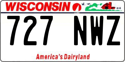 WI license plate 727NWZ