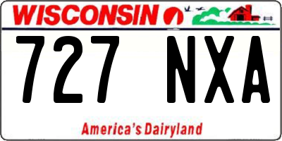 WI license plate 727NXA