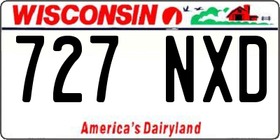 WI license plate 727NXD