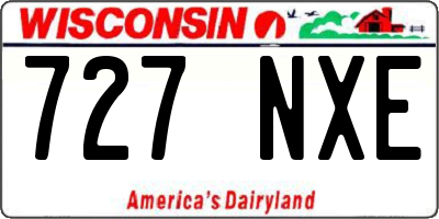 WI license plate 727NXE