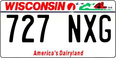 WI license plate 727NXG