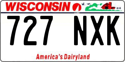 WI license plate 727NXK