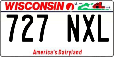 WI license plate 727NXL