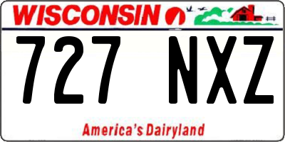 WI license plate 727NXZ