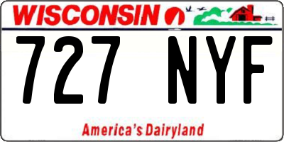 WI license plate 727NYF