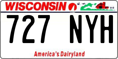 WI license plate 727NYH