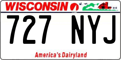 WI license plate 727NYJ