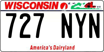 WI license plate 727NYN