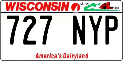 WI license plate 727NYP