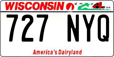 WI license plate 727NYQ