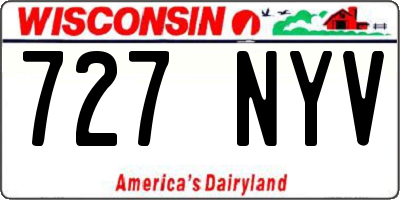 WI license plate 727NYV