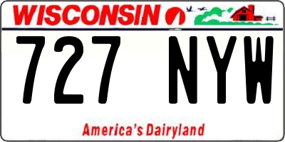 WI license plate 727NYW