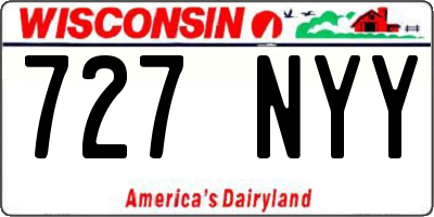 WI license plate 727NYY