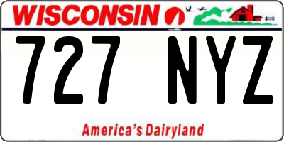 WI license plate 727NYZ