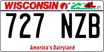 WI license plate 727NZB