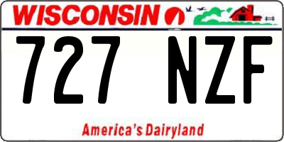 WI license plate 727NZF