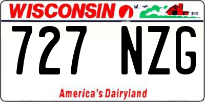 WI license plate 727NZG