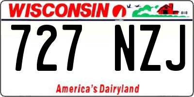 WI license plate 727NZJ