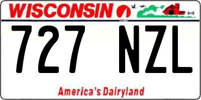 WI license plate 727NZL