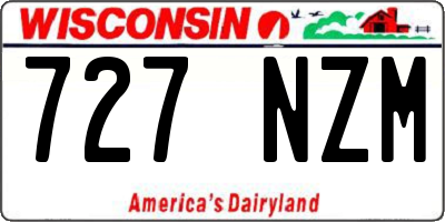 WI license plate 727NZM