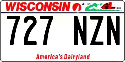 WI license plate 727NZN