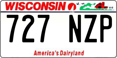 WI license plate 727NZP