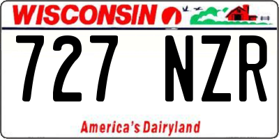 WI license plate 727NZR