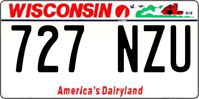 WI license plate 727NZU