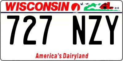 WI license plate 727NZY