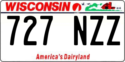 WI license plate 727NZZ