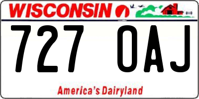 WI license plate 727OAJ
