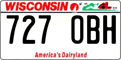 WI license plate 727OBH