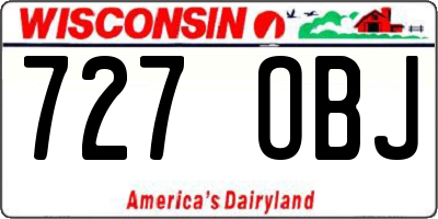WI license plate 727OBJ