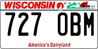 WI license plate 727OBM