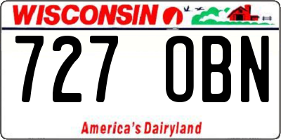 WI license plate 727OBN