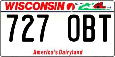 WI license plate 727OBT