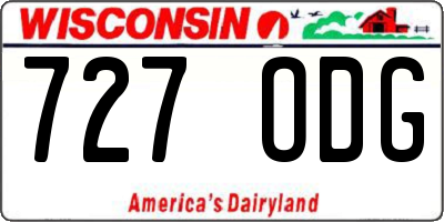 WI license plate 727ODG