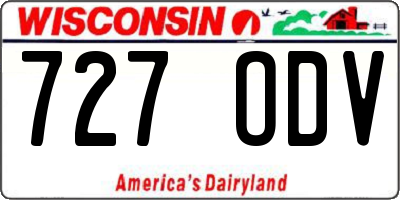 WI license plate 727ODV
