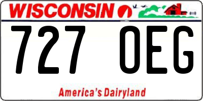 WI license plate 727OEG