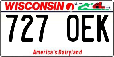 WI license plate 727OEK
