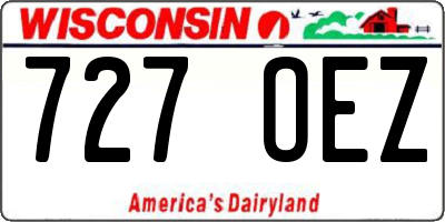 WI license plate 727OEZ