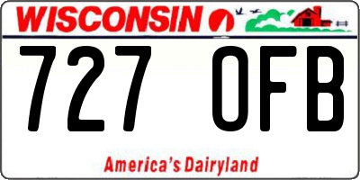 WI license plate 727OFB