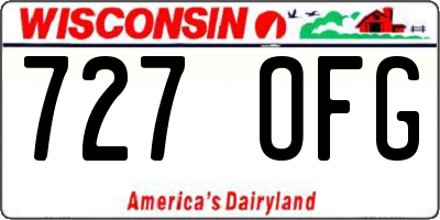 WI license plate 727OFG